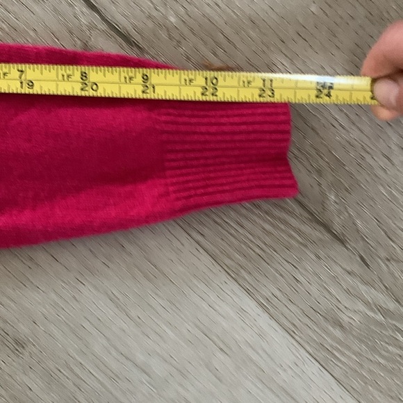 Ralph Lauren Sport Italian Merino‎ Wool Pink V Neck Long Sleeve Sweater Size M - Picture 7 of 7